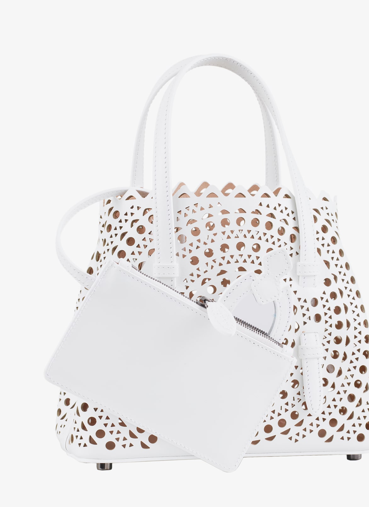 Mina 20 tote bag
 ALAÏA OPTIC WHITE MINA 20 TOTE BAG